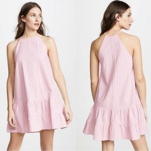 NWOT- Rebecca Taylor pastel pink cotton candy striped dress size 2